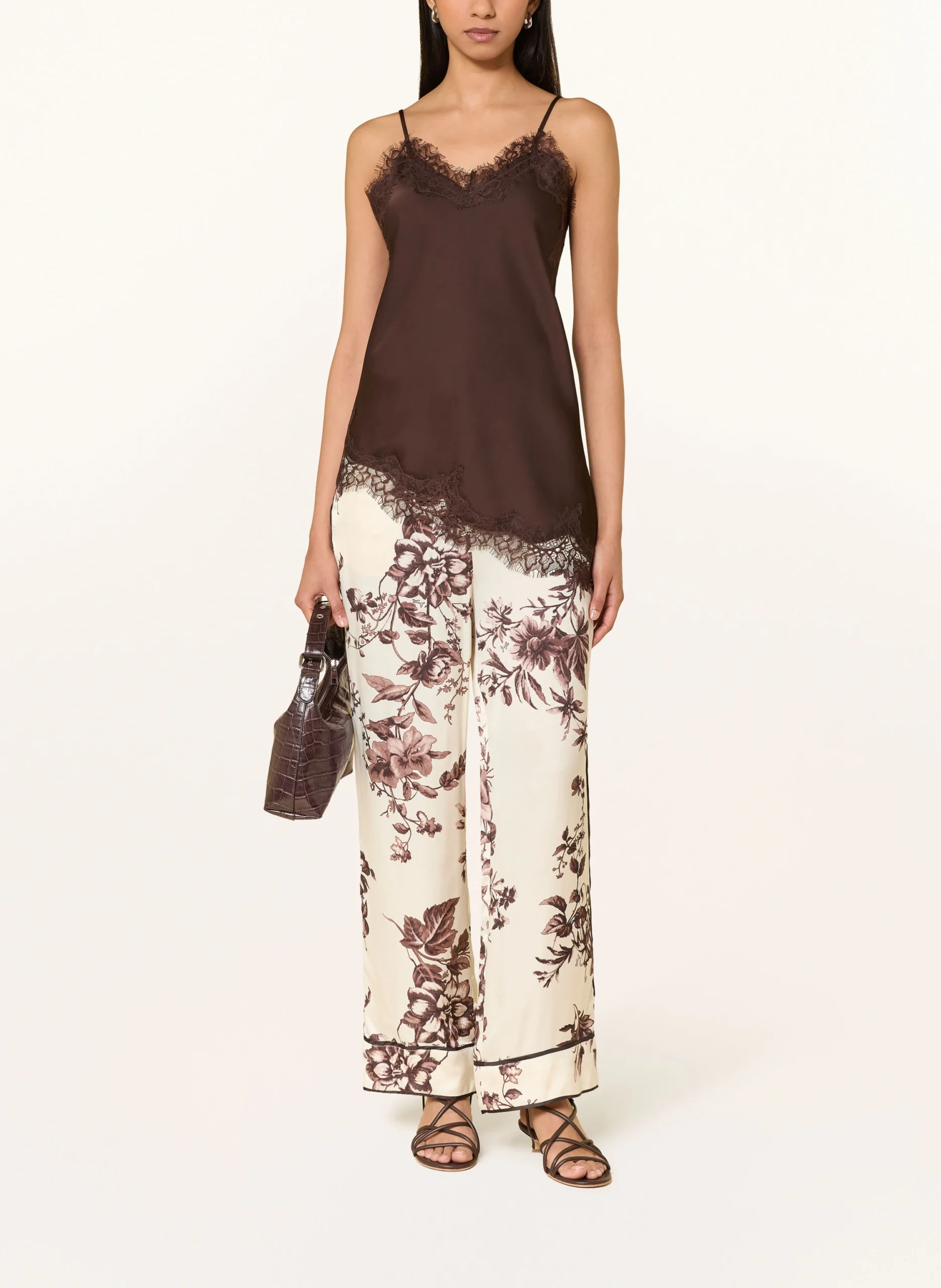 Liu jo Pantaloni in raso stampato CA6254TS06P9654