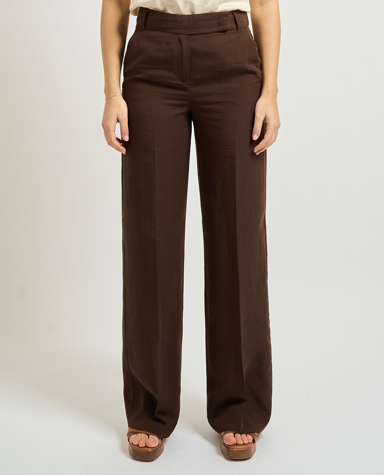 Pennyblack Pantaloni ampi in tessuto lino VILLA