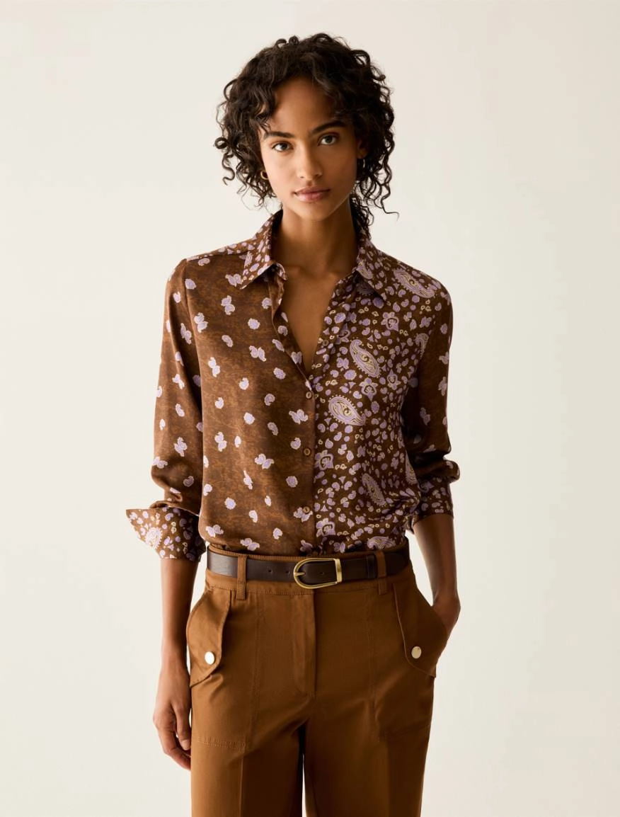 Pennyblack Camicia in raso a fantasia RECENTE