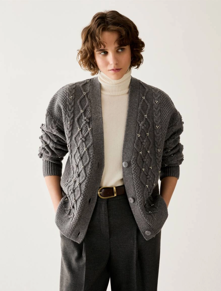 Pennyblack Cardigan con losanghe e strass AVENUE