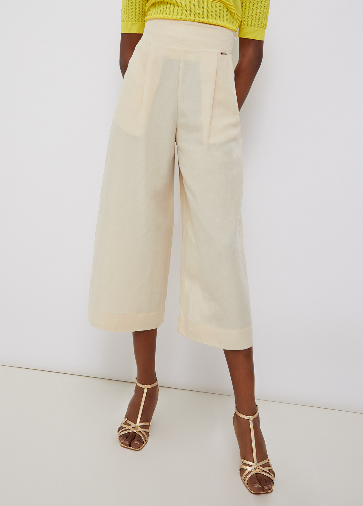 liujo pantalone cropped WA2112T4818X0430 - Boutique Flair