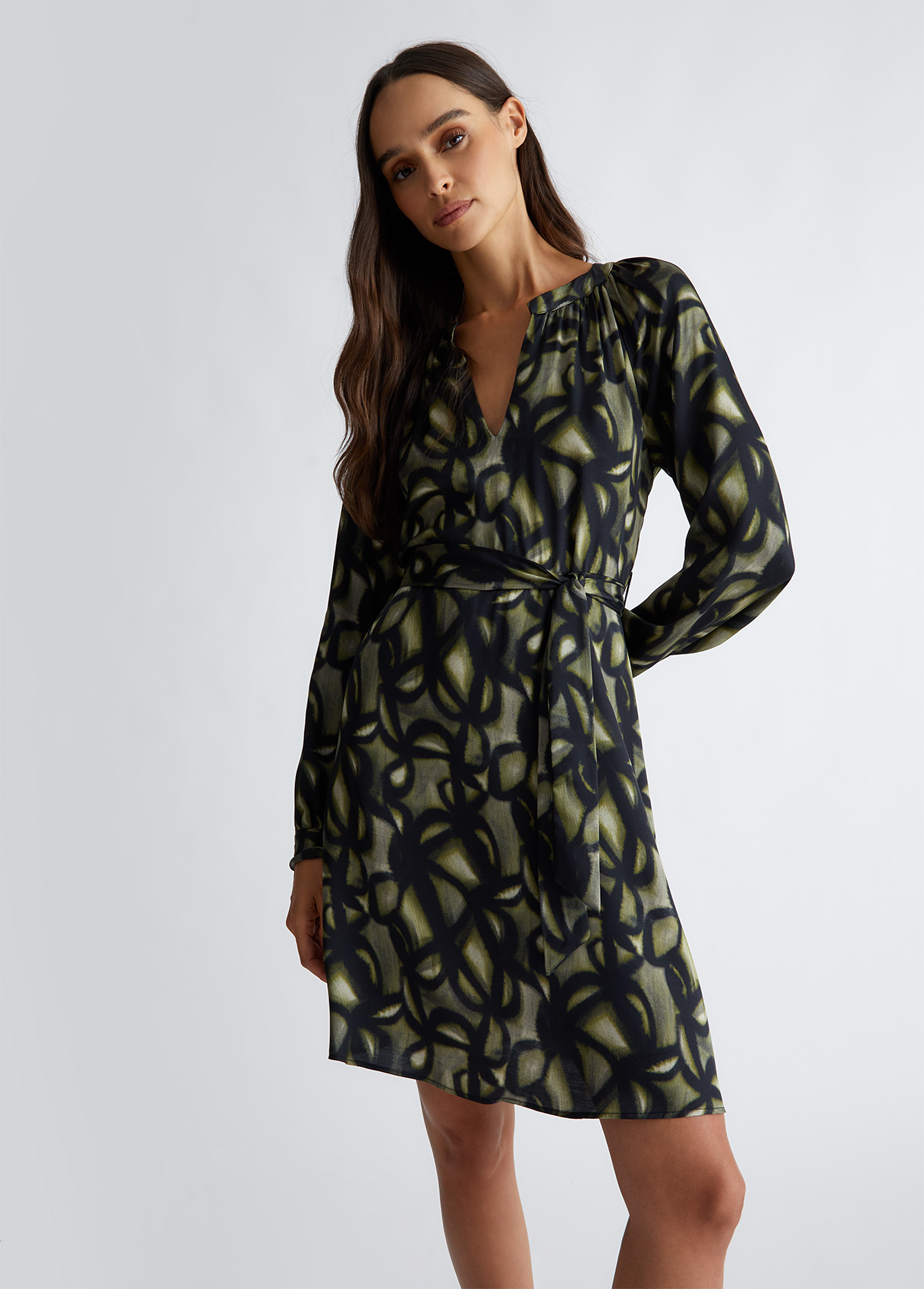 Liujo Vestito in raso stampato ecosostenibile WF4051T2735N9873