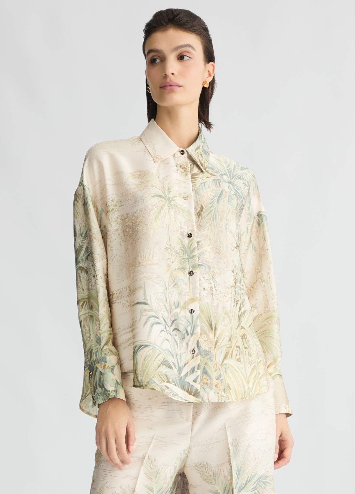 Liujo Camicia con stampa tropicale ecosostenibile CA5352TS531M9265