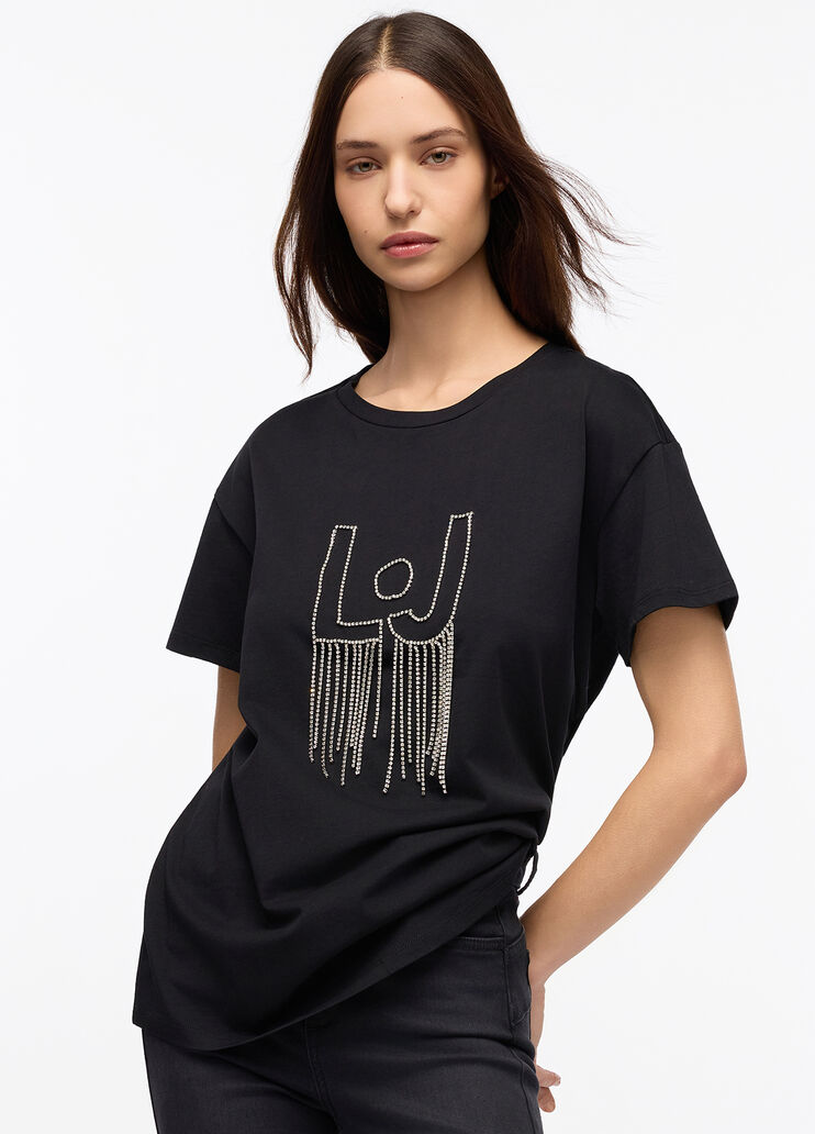 Liujo T-shirt con stampa ecosostenibile UF5261JS923M9787
