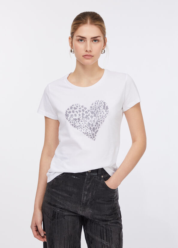 Liujo T-shirt con stampa ecosostenibile UF5264JS923P9003