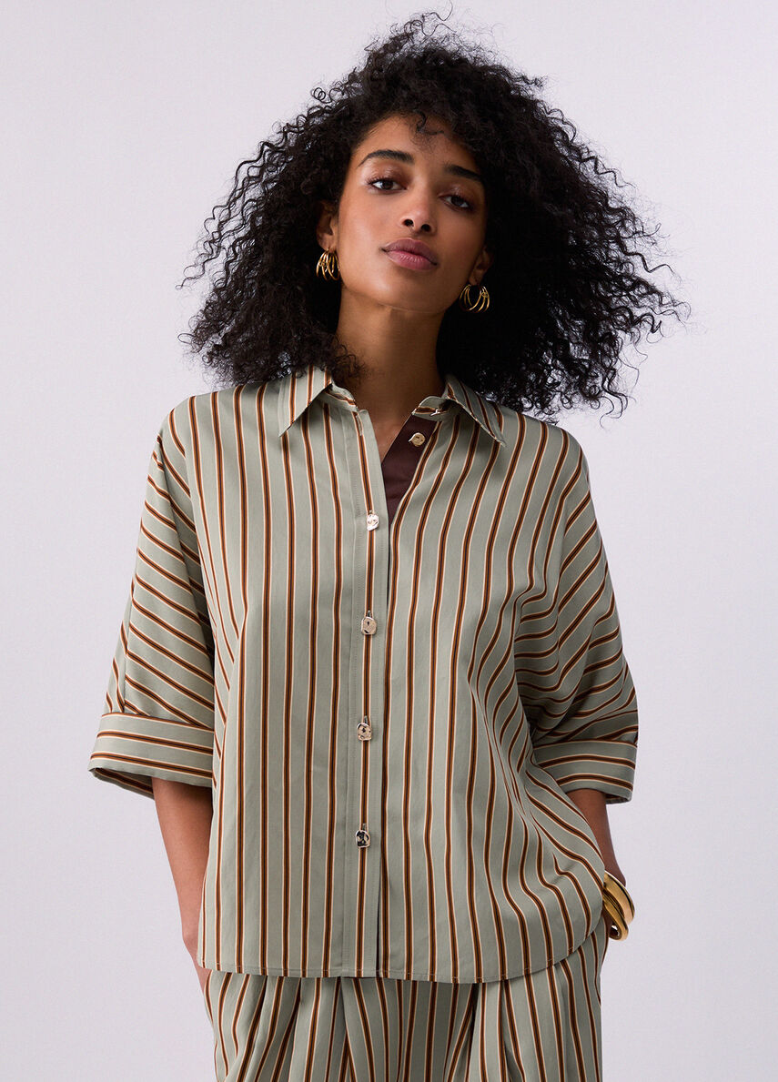 Liujo Camicia in rayon a righe CA6351T553AP9641