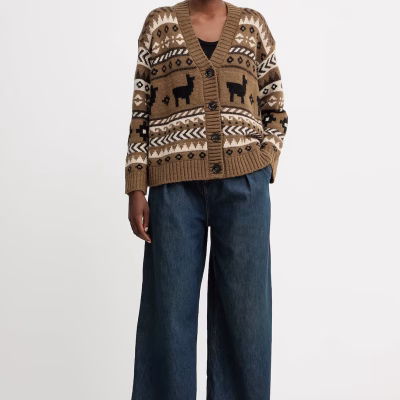 WEEKEND Cardigan over in filato di lana ecosostenibile OVATTA