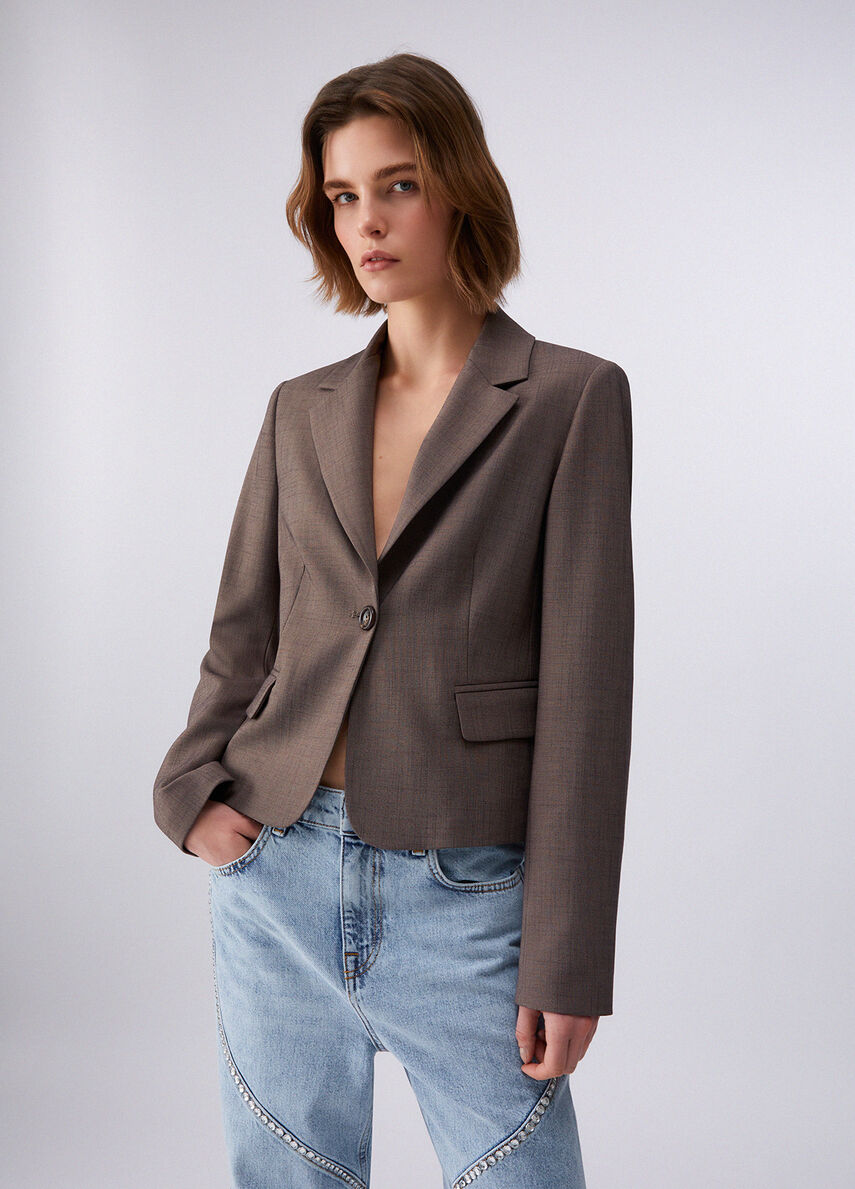 Liujo Blazer slim fit in tessuto mélange CA6122T577AP9578