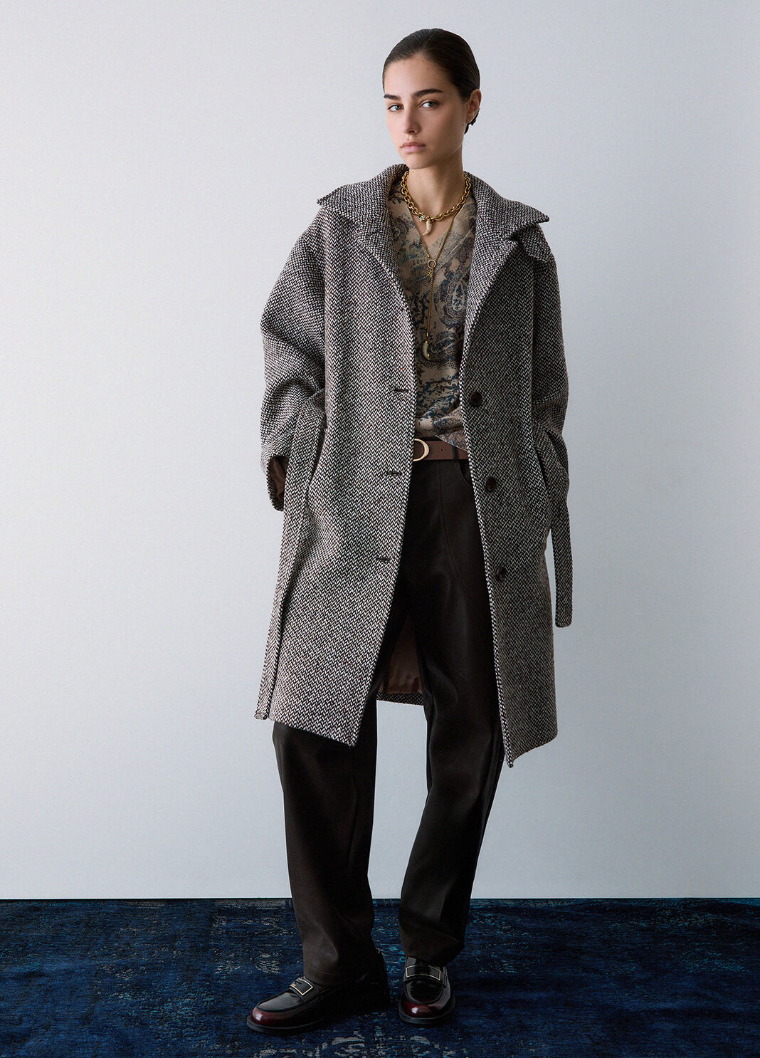 Liujo Cappotto in lana con cintura CF6221T868AD3084