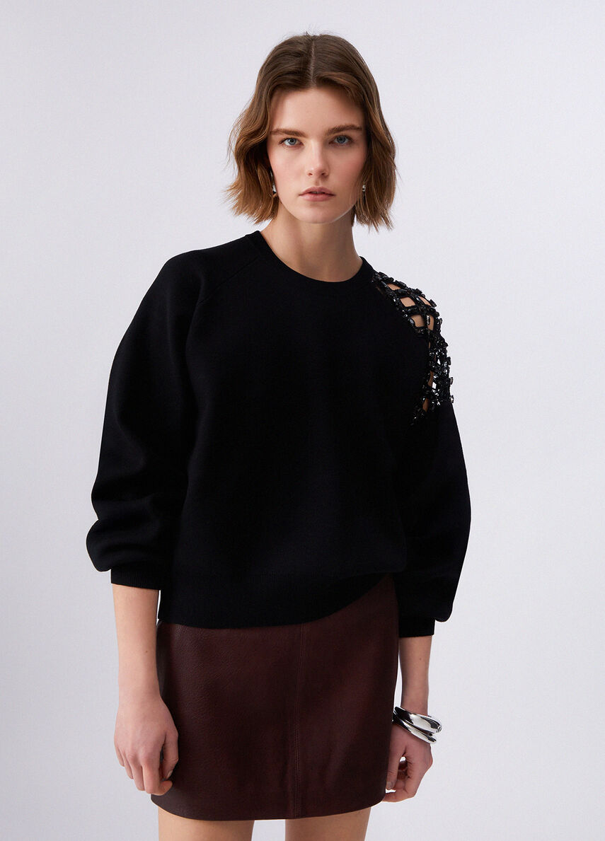 Liujo Maglia con ricamo gioiello PA6030MS99E22222