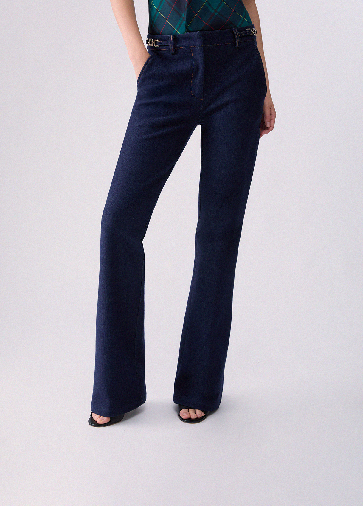 Liujo Jeans bootcut con dettaglio chain UF6080D036877000