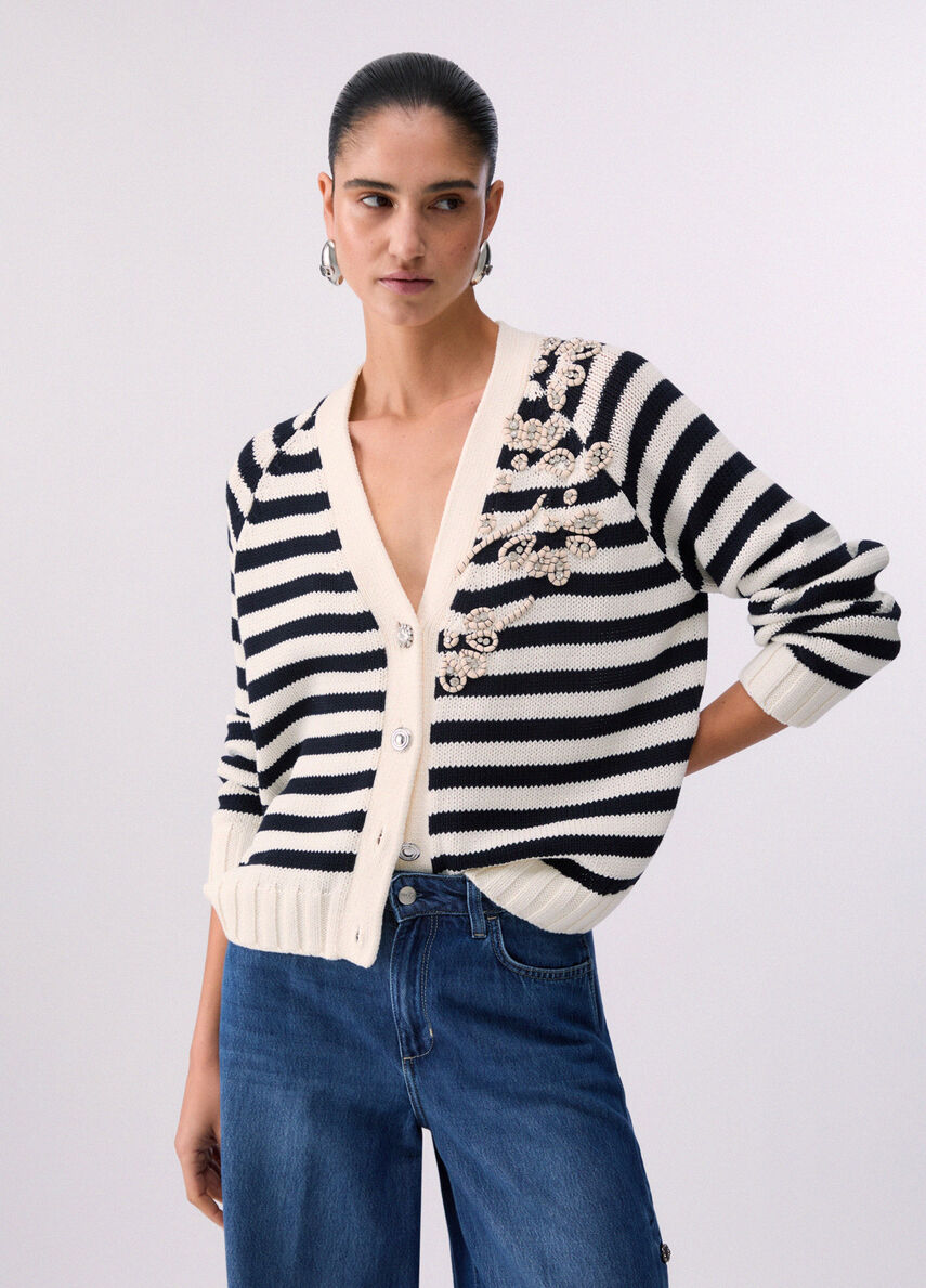Liujo Cardigan con ricami gioiello WA6220MA07QC3915