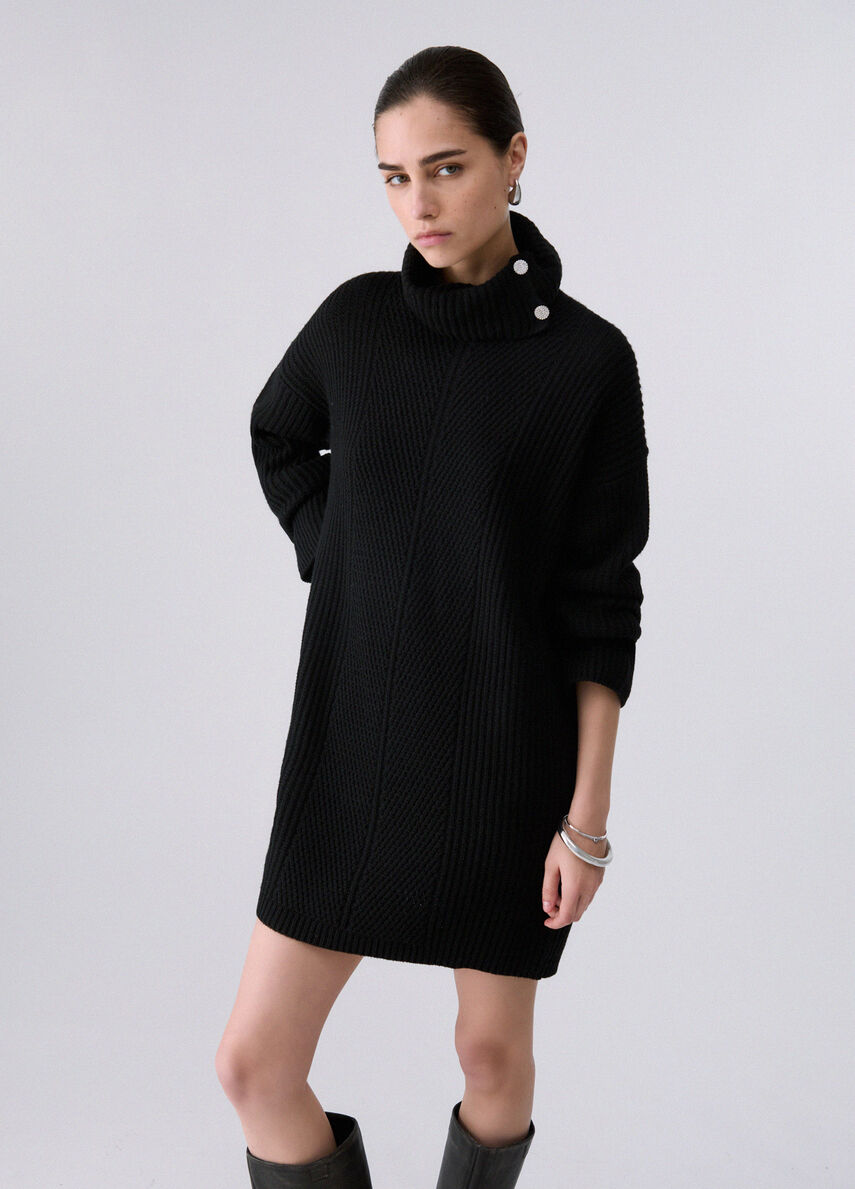 Liujo Abito in maglia con bottoni gioiello WF6235MS05122222
