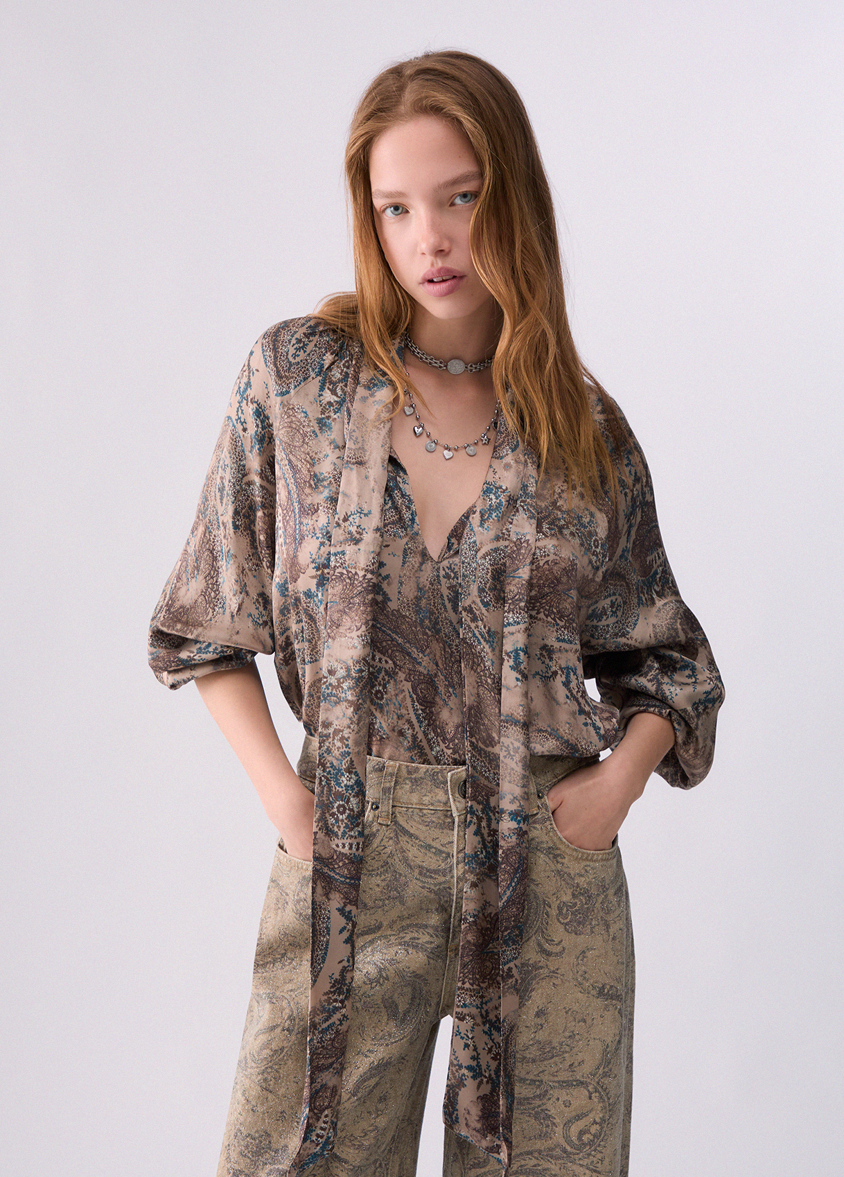 Liujo Blusa in raso stampato WF6423TS061L9303