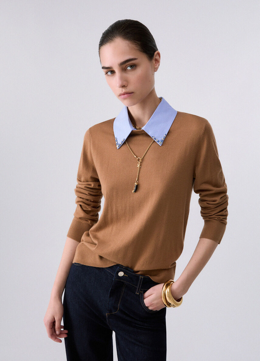Liujo Maglia con dettaglio popeline WF6452MA16RL9440