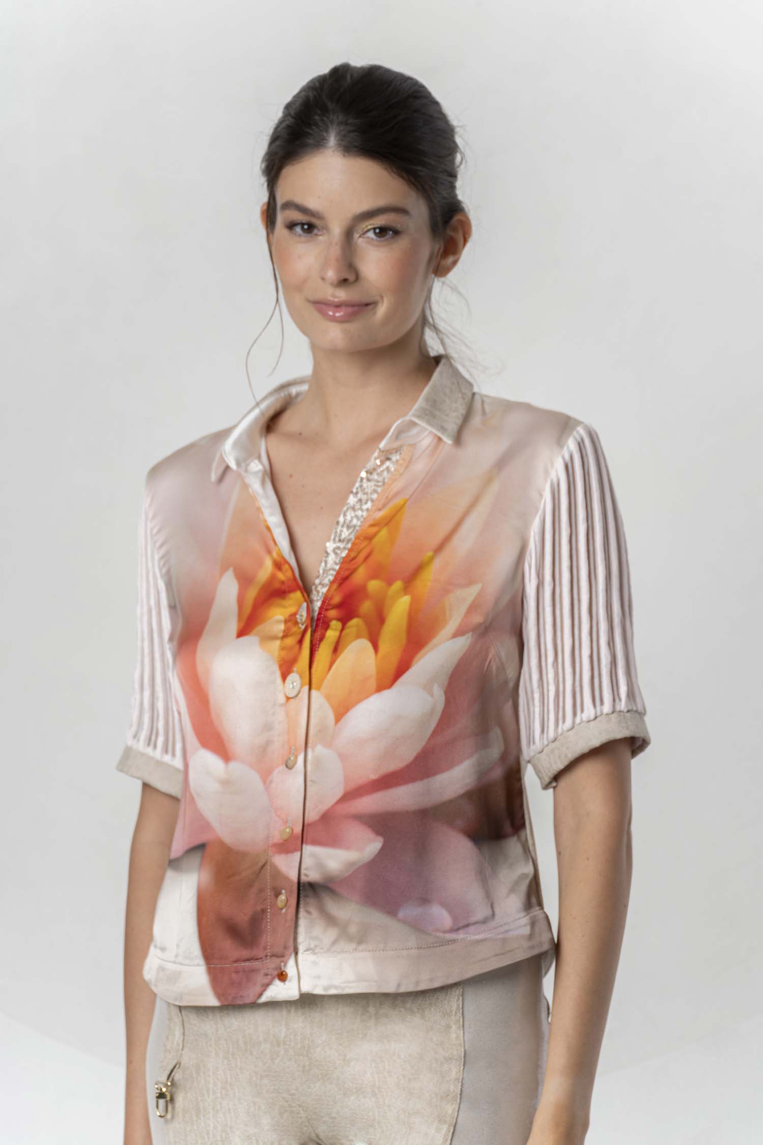 Elisa Cavaletti camicia con applicazioni EJP261018101