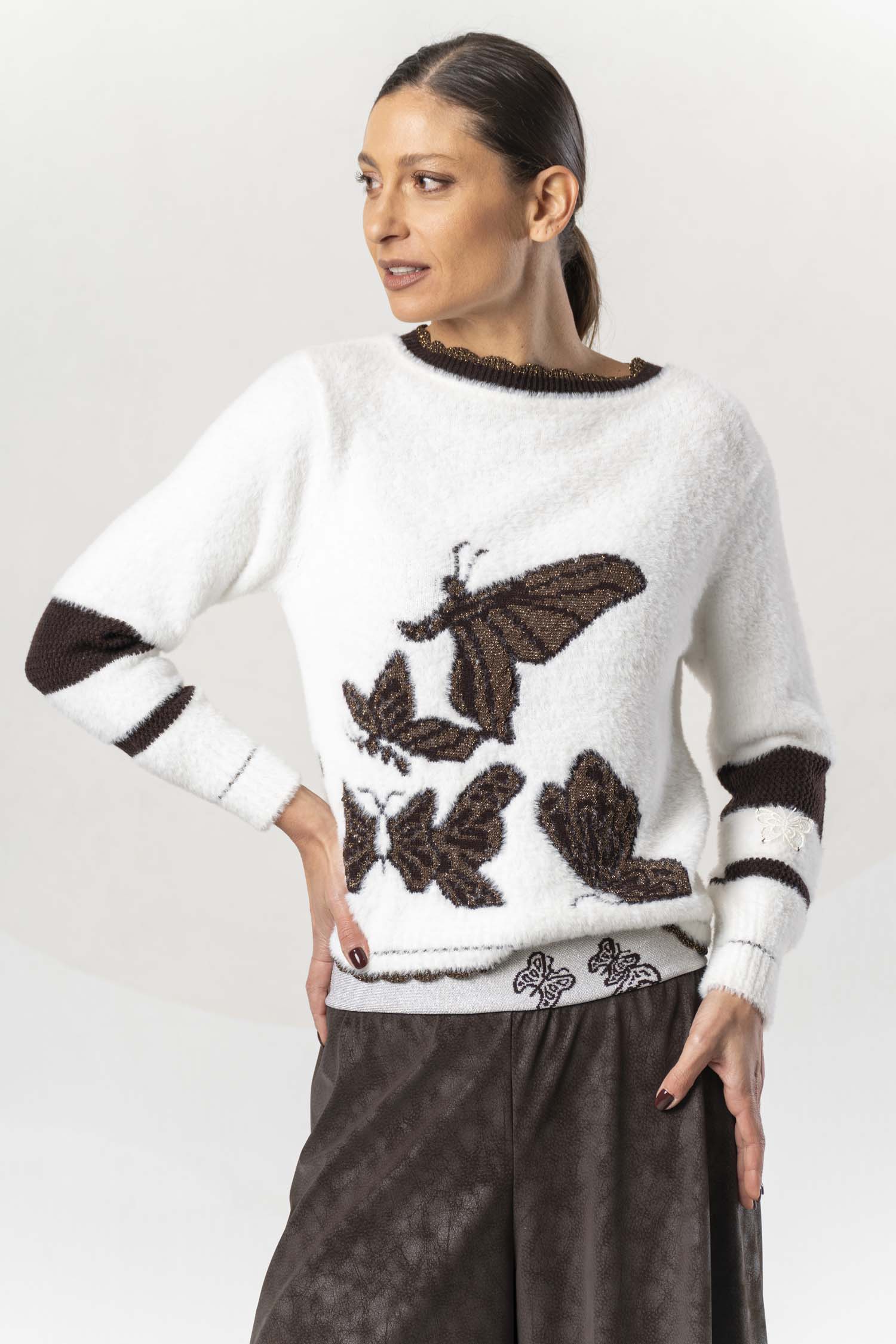 Elisa Cavaletti maglia in viscosa ELW264070300
