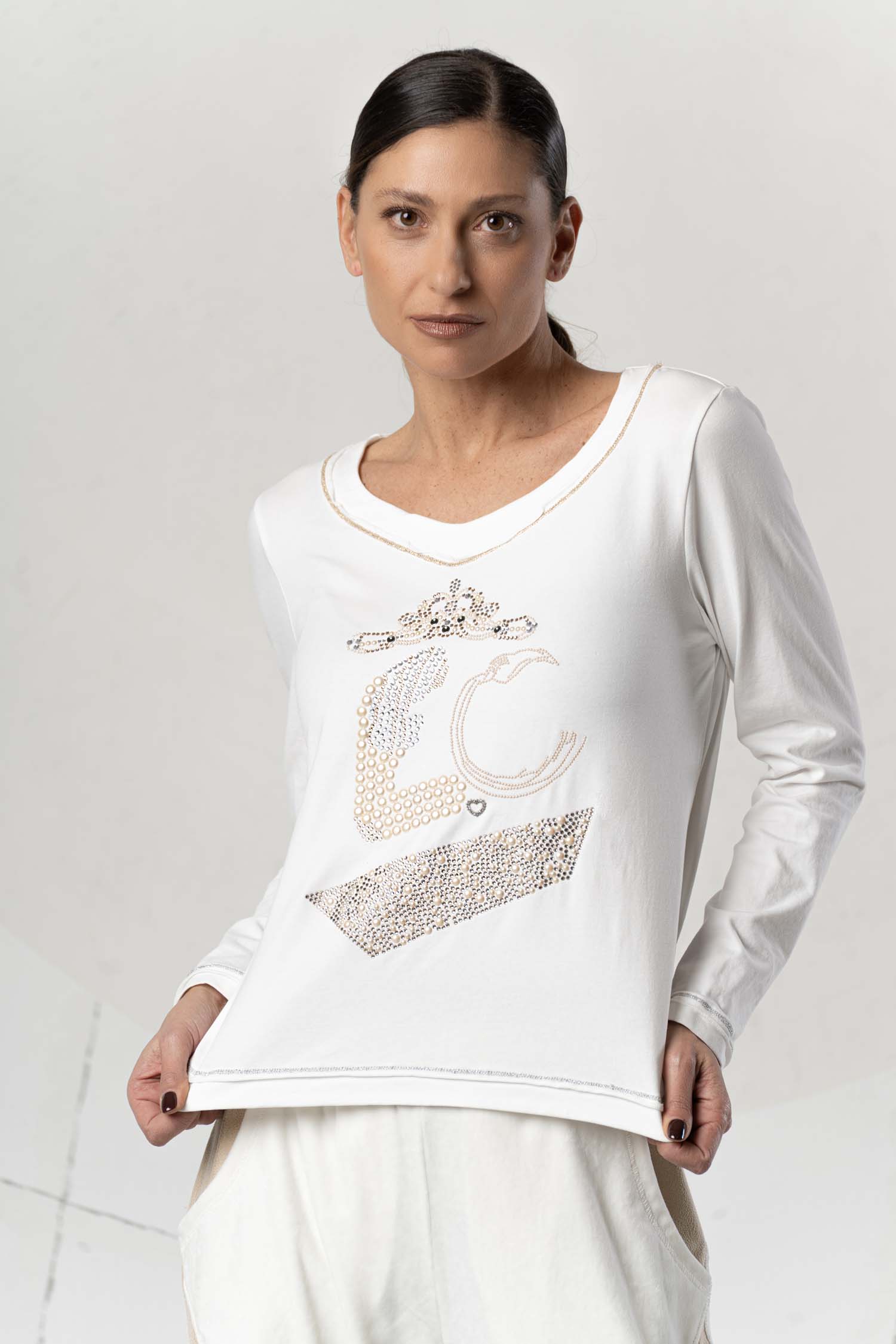 Elisa Cavaletti T-shirt con applicazioni ELW265011825