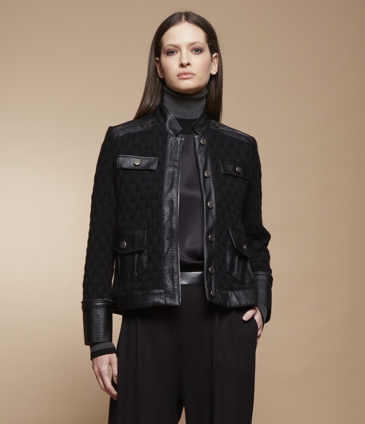 Tricot Chic jacket in maglia-pelle Z685