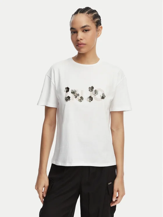 Liujo T-shirt con applicazioni gioiello WA6238JS923P9560