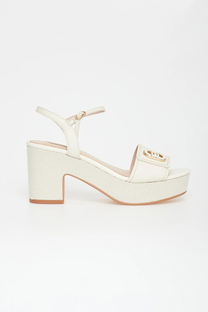 Liu jo Sandali in pelle logo SA6119P0102S1400